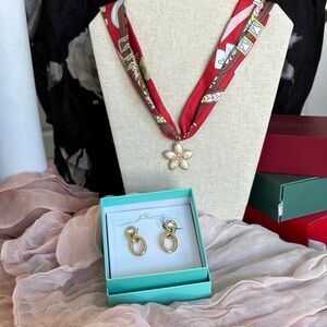 JBloom Scarf Necklace and Earring Set